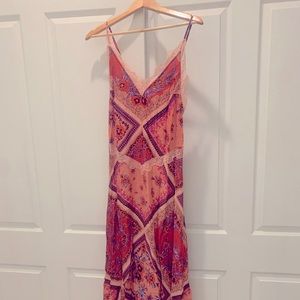 💃Free People Boho Geranium Combo Maxi Dress NWT!